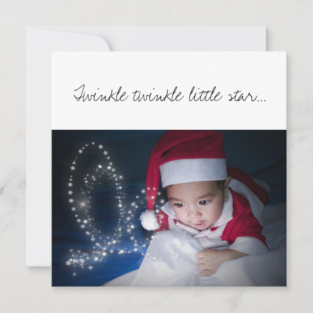 Christmas Wish Godmutter Vorschlag Baby mit Hut Karte (Vorderseite)