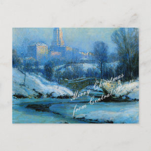 Christmas wishes from Central Park in WInter Feiertagspostkarte