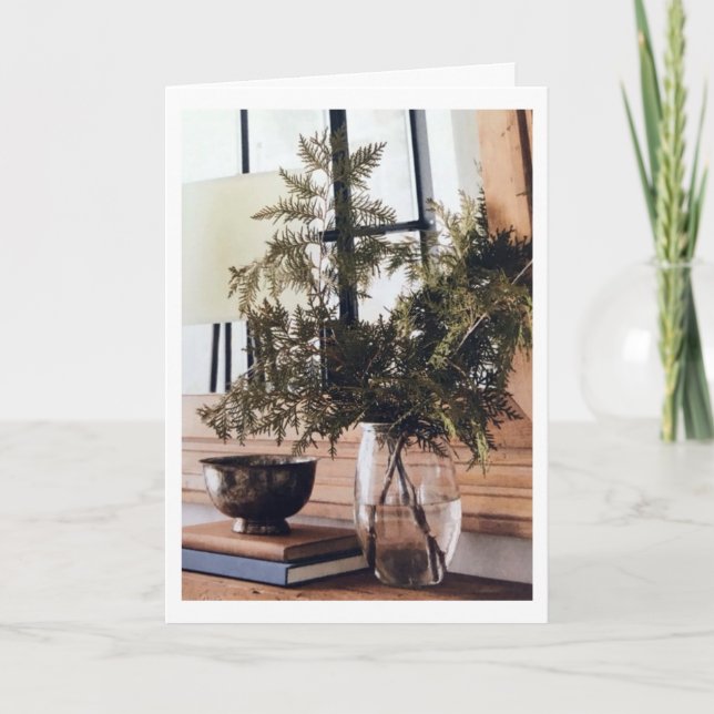 CHRISTMAS WISHES ZUHAUSE STIL KARTE (Vorderseite)