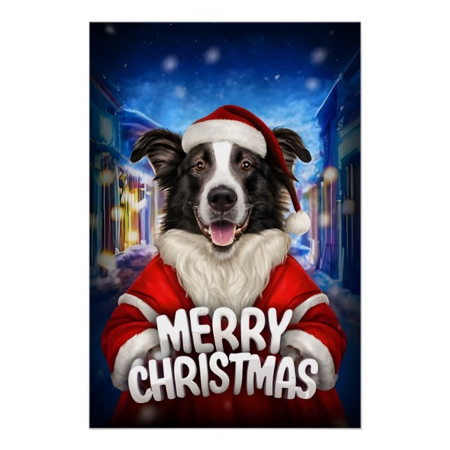 Christmas with Border Collie Poster (Vorderseite)