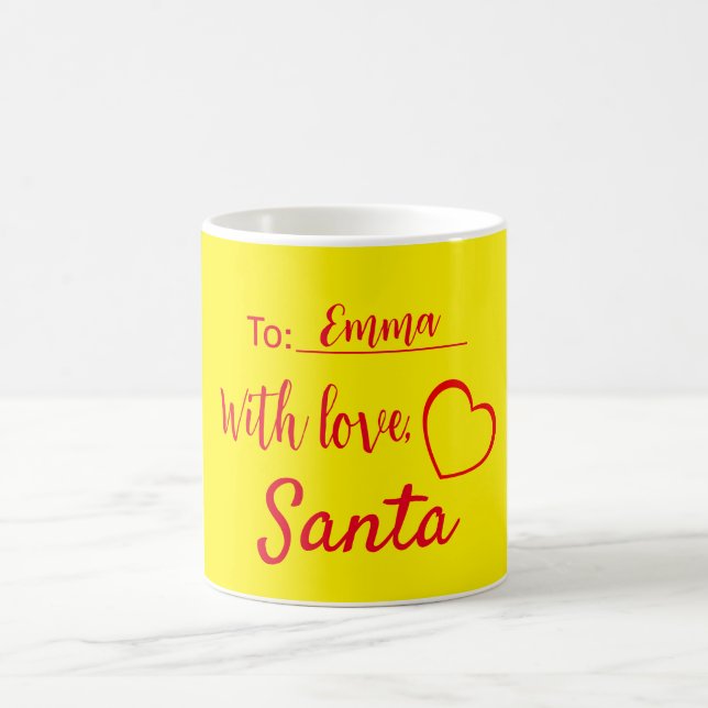 Christmas With Love From Santa Simple Kaffeetasse (Mittel)