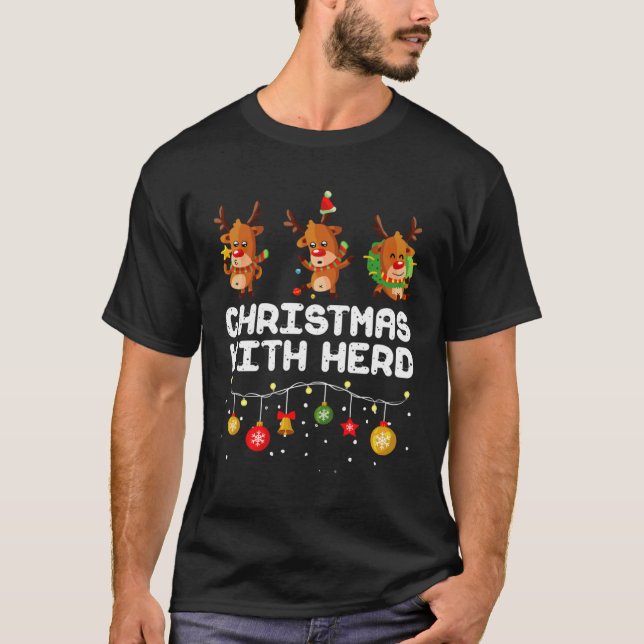 Christmas With My Herd  Christmas  Outfit T-Shirt (Vorderseite)