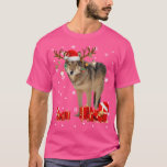 Christmas Wolf Funny Santa Reindeer Wolf Lover T-Shirt<br><div class="desc">Feiern Sie die Urlaubssaison mit diesem spielerischen Weihnachtsdesign mit einem Wolf,  der als Weihnachtsmann auf einem Rentier verkleidet ist. Ideal für Wolfsliebhaber und Weihnachtsbegeisterte gleichermaßen.</div>