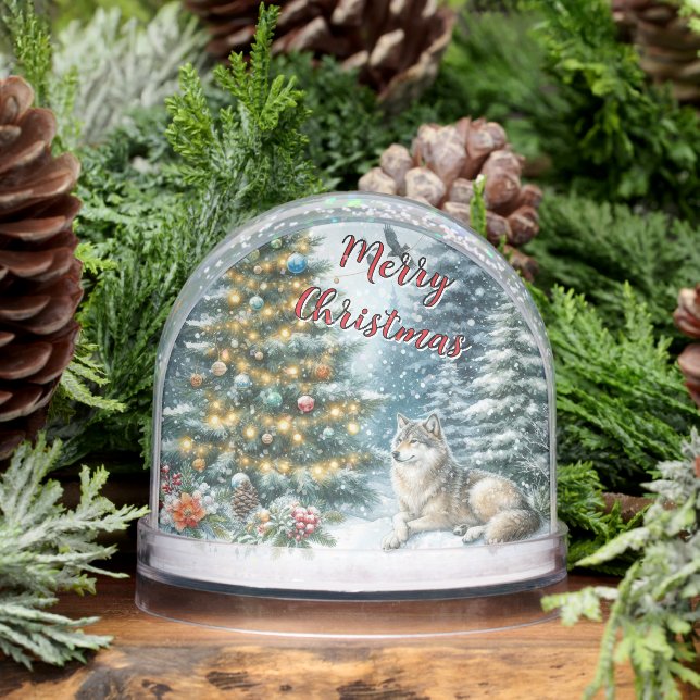 Christmas Wolf Winter Snow Globe Schneekugeln (Winter)