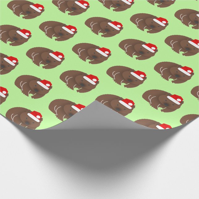 Christmas Wombat Geschenkpapier (Ecke)