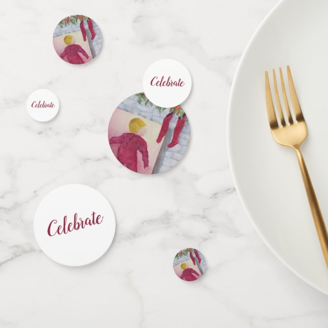 CHRISTMAS WONDER FIREPLACE TABLE KONFETTI (Gruppe)