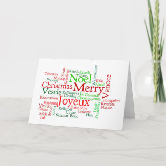 Christmas Word Cloud Feiertagskarte