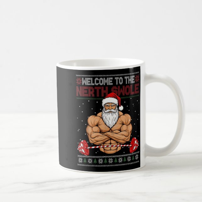 Christmas Workout Welcome To North Swole Xmas Gym  Kaffeetasse (Rechts)