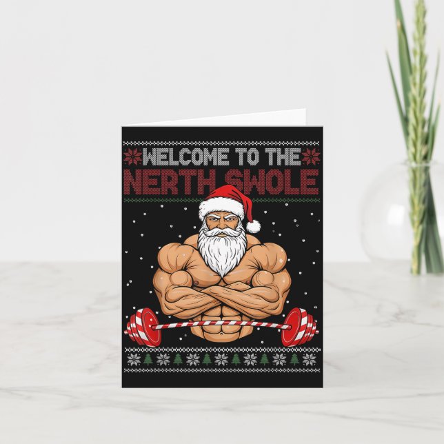 Christmas Workout Welcome To North Swole Xmas Gym  Karte (Vorderseite)