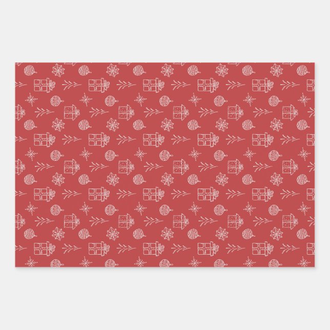 Christmas wrapping paper  geschenkpapier set (Vorderseite)