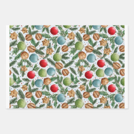 Christmas Wrapping Paper Sheet Set Geschenkpapier Set