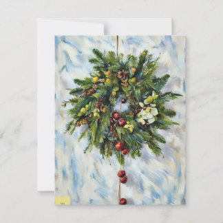 Christmas Wreath card Dankeskarte