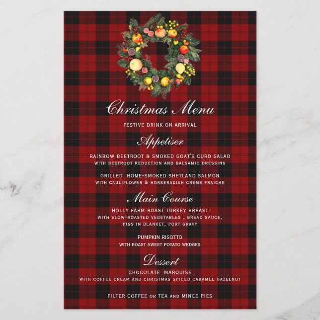 CHRISTMAS WREATH | CHRISTMAS MENU (Vorderseite)