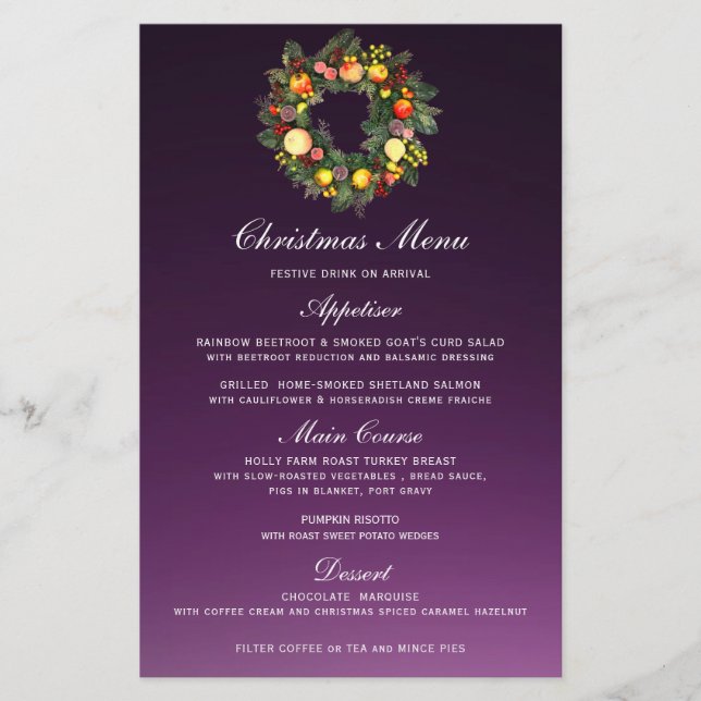 CHRISTMAS WREATH | CHRISTMAS MENU (Vorderseite)