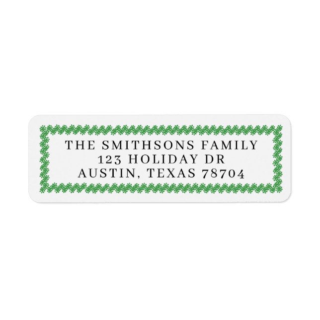 Christmas Wreath Mailing Labels (Vorne)