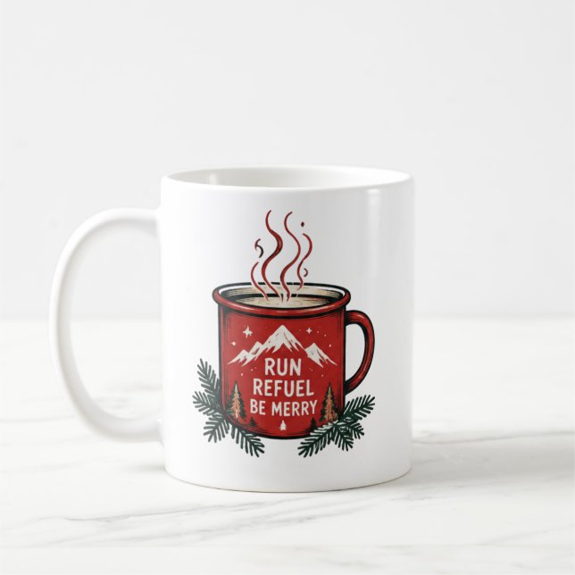 Christmas Wreath Monogram Mug Kaffeetasse (Links)