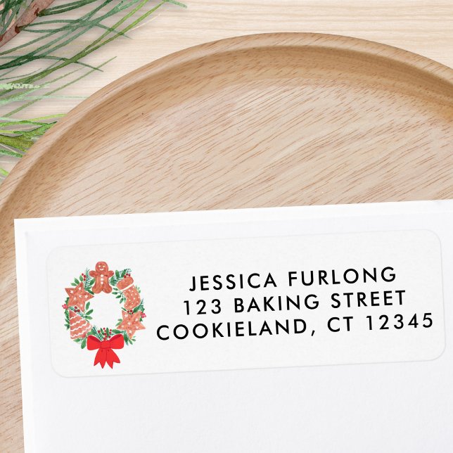 Christmas Wreath Return Address  (Von Creator hochgeladen)