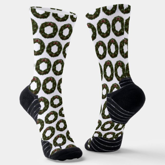 Christmas Wreath  Socken (Gewinkelt)