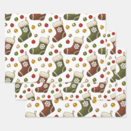 Christmas Wreaths Geschenkpapier Set