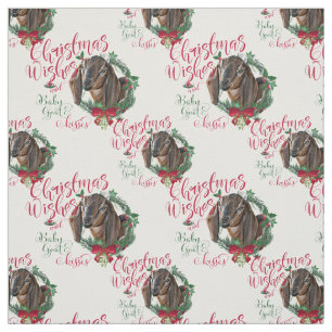 Christmas wünscht Baby Goat Kisses Nubian Goat Stoff