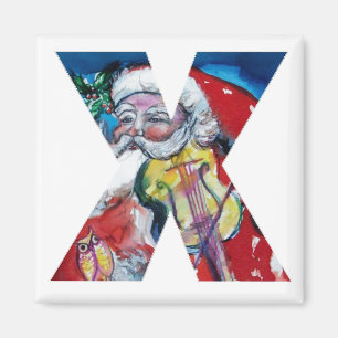 CHRISTMAS X SCHREIBEN / SANTA MIT VIOLIN MONOGRAM MAGNET