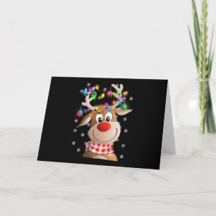 Christmas xmas Reindeer Christmas lights family Karte