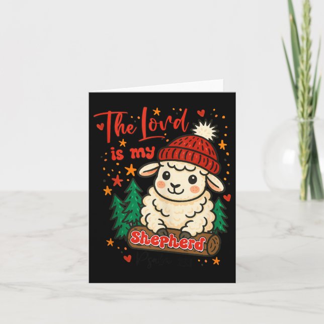 Christmas Xmas Vibes Christian The Lord Is My Shep Karte (Vorderseite)