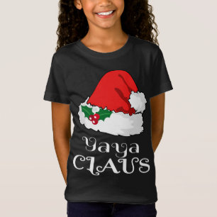 Christmas Yaya Claus Matching Pajama Weihnachtsman T-Shirt
