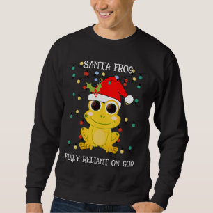Christmas Yellow SANTA FROG Unisex Sweatshirt