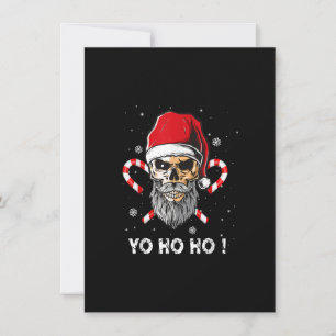 Christmas Yo ho ho Pirate Santa Funny Pajamas Fami Einladung