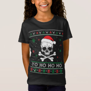 Christmas Yo ho ho UGLY Pirate Funny Pajamas Famil T-Shirt