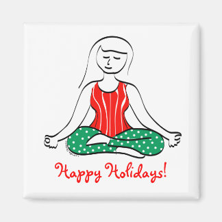 Christmas Yoga Magnet