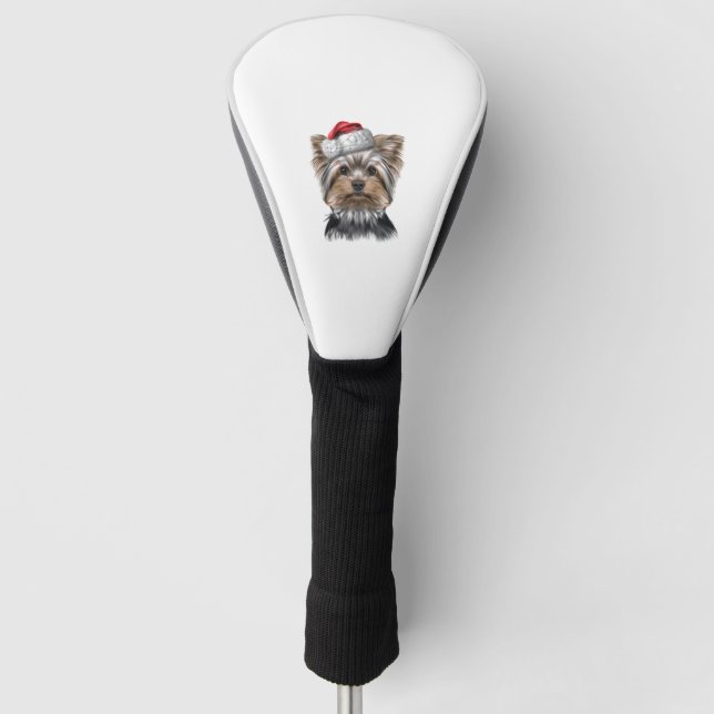 Christmas Yorkie Golf Headcover (Vorderseite)