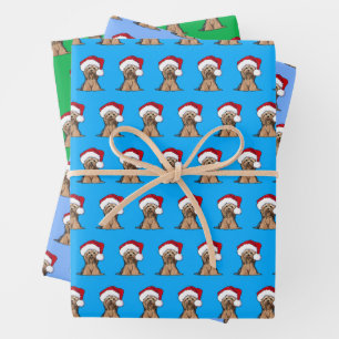 Christmas Yorkie Wrapping Paper Set 3 Blätter