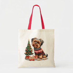 Christmas Yorkshire Terrier Dogs Tragetasche