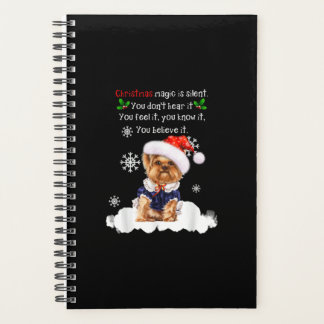 Christmas Yorkshire Terrier Funny Yorkie Puppy Planer