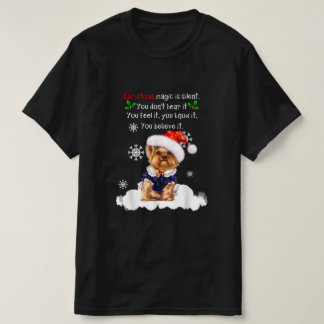 Christmas Yorkshire Terrier Funny Yorkie Puppy T-Shirt