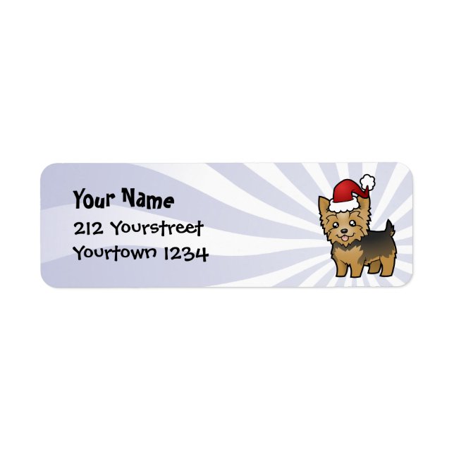 Christmas Yorkshire Terrier (kurze Haare mit Bogen (Vorne)