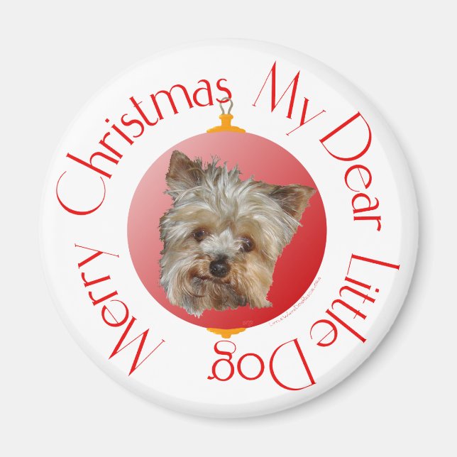 Christmas Yorkshire Terrier Magnet (Vorne)