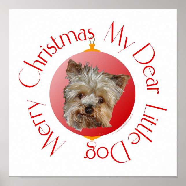 Christmas Yorkshire Terrier Poster (Vorne)