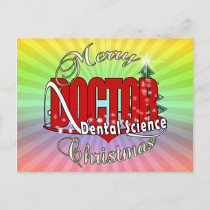 CHRISTMAS Zahnwissenschaft Feiertagspostkarte