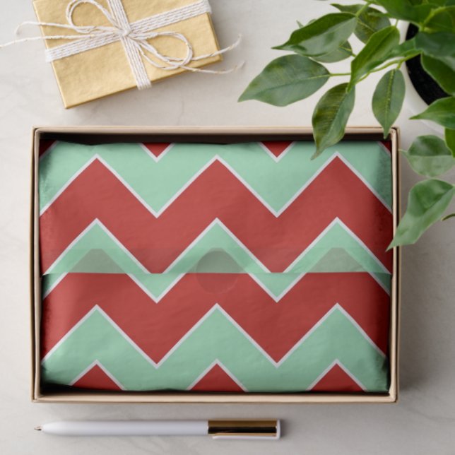 Christmas Zigzag Tissue Paper Seidenpapier (Geschenk)