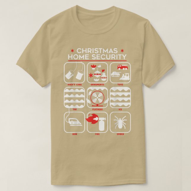 Christmas Zuhause Security Funny T-Shirt (Design vorne)