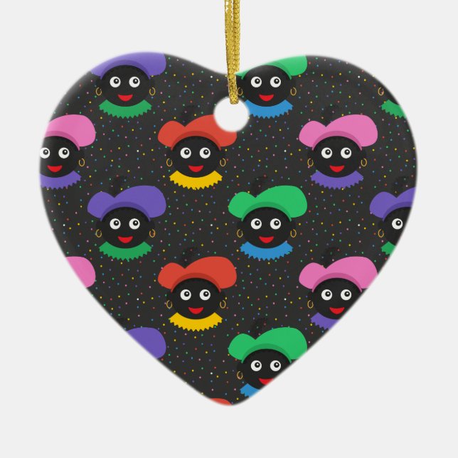 Christmas Zwarte Piet Keramik Ornament (Vorne)