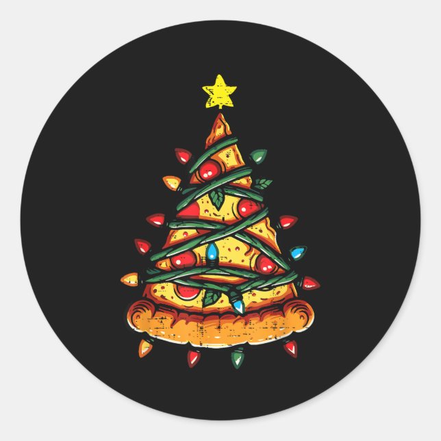Christmas Zza Xmas Tree Funny Xmas Food Men Women  Runder Aufkleber (Vorderseite)