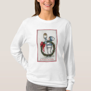 ChristmasKid Holding-Kranz-Klopfen T-Shirt
