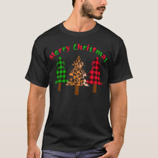 Christmasree Frohe Weihnachten Karierte Weihnachts T-Shirt