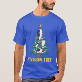 Christmasree Penguinree Christkindliche Familie T-Shirt