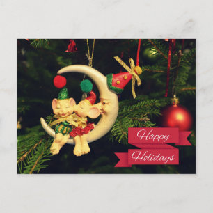 Christmas's mice on the Moon Feiertagspostkarte