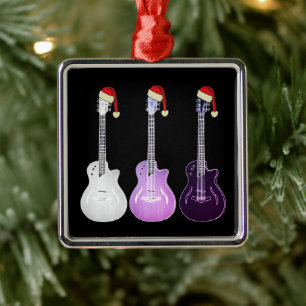 Christmassy Electric Guitars Pink Ornament Aus Metall